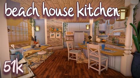Bloxburg coastal kitchen - ——— ﾟ｡⋆･☽｡⋆･ﾟ ———Summer Beach Home {kitchen inspired by eishova!} ♡☁️ info↴ value - 41kbedrooms - 1bathrooms - 1 game passes ...